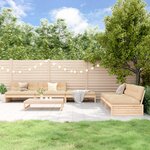 vidaXL Salon de jardin 6 Pièces Bois de pin massif