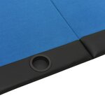 vidaXL Dessus de table de poker pliable 10 joueurs Bleu 208x106x3 cm