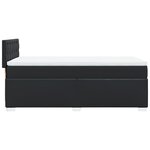 vidaXL Sommier à lattes de lit avec matelas Noir 90x200 cm Similicuir