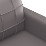 vidaXL Canapé à 2 places Gris 140 cm Similicuir