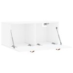 vidaXL Armoire murale blanc brillant 80x36 5x35 cm bois d'ingénierie