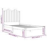 vidaXL Cadre de lit Blanc Bois de pin massif 100x200 cm
