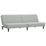 vidaXL Ensemble de canapés 2 Pièces gris clair velours