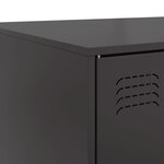 vidaXL Table basse noir 67x50x44 cm acier