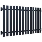 vidaXL Panneau clôture Anthracite 170 5x100 cm Acier enduit de poudre