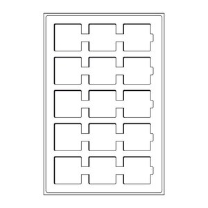 Plateaux numismatiques Leuchtturm format L à 15 cases carrées.