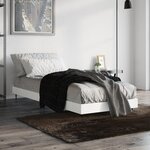vidaXL Cadre de lit blanc 75x190 cm bois d'ingénierie