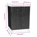 vidaXL Jardinières 2 Pièces noir 30x30x37 cm polypropylène