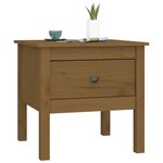 vidaXL Tables d'appoint 2Pièces Marron miel 50x50x49cm Bois massif de pin
