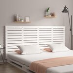 vidaXL Tête de lit murale Blanc 186x3x91 5 cm Bois massif de pin