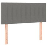 vidaXL Tête de lit à LED Gris foncé 80x5x78/88 cm Tissu