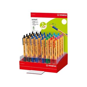 Présentoir x 32 stylos-bille pointball STABILO