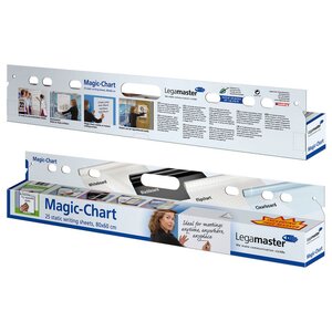 Feuilles d'écriture électrostatiques quadrillées pour tableau de conférence Magic-Chart 600 x 800 mm, 25 feuilles et 1 marqueur permanent Edding 330 (rouleau 25 feuilles)