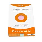 Étui De 100 Fiches - Bristol Quadrillé 5x5 Non Perforé 125x200mm - Couleurs Assorties - X 12 - Exacompta