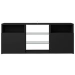 vidaXL Meuble TV avec lumières LED noir 120x30x50 cm
