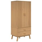 vidaXL Garde-robe OLDEN marron 76 5x53x172 cm bois massif de pin