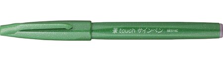 stylo feutre Sign Pen SES15, vert pointe de pinceau flexible PENTEL