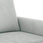 vidaXL Ensemble de canapés 2 Pièces avec coussins gris clair velours