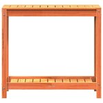 vidaXL Table de rempotage avec étagère cire marron bois massif de pin