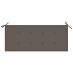 vidaXL Banc Batavia avec coussin taupe 120 cm Bois de teck massif