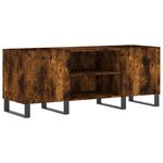 vidaXL Armoire à disques chêne fumé 121x38x48 cm bois d'ingénierie