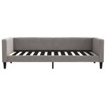vidaXL Lit de jour avec gigogne et tiroirs taupe 100x200 cm tissu