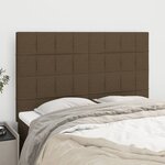 vidaXL Têtes de lit 4 Pièces Marron foncé 72x5x78/88 cm Tissu