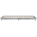 vidaXL Cadre de lit gris béton 75x190 cm bois d'ingénierie