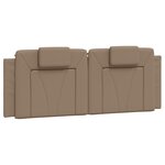 vidaXL Coussin de tête de lit cappuccino 120 cm similicuir