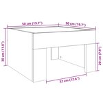 vidaXL Table basse avec LED infini chêne sonoma 50x50x30 cm