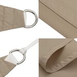 vidaXL Voile de parasol tissu oxford rectangulaire 5x7 m taupe