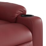 vidaXL Fauteuil inclinable de massage Rouge bordeaux Similicuir