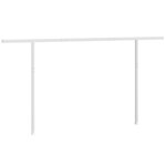 vidaXL Jeu de poteaux d'auvent blanc 450x245 cm fer