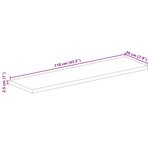 vidaXL Dessus de table 110x20x2 5cm rectangulaire bois massif manguier
