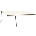 vidaXL Auvent automatique sur pied 450x350 cm Crème