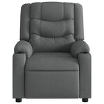 vidaXL Fauteuil inclinable Gris foncé Tissu