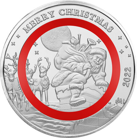 Pièce de monnaie en Aluminium - Laiton 50 Cents g 23.75 Millésime 2022 SANTA CLAUS