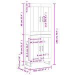 vidaXL Buffet haut Blanc 69 5x34x180 cm Bois d'ingénierie