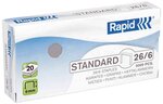 Boite de 5000 agrafes standard 26/6 galvanisé RAPID