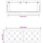 vidaXL Coussin de tête de lit rose 140 cm velours