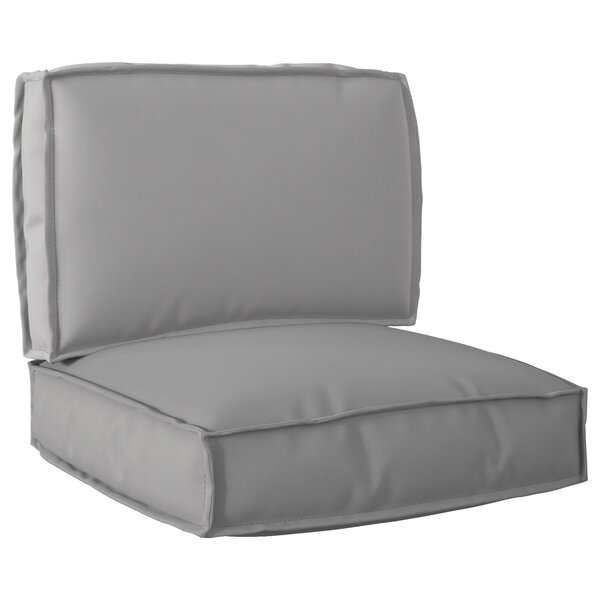 vidaXL Ensemble de coussins de palette de 2 pièces en tissu oxford gris
