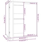 vidaXL Buffet Blanc 60x34x75 cm Bois massif de pin
