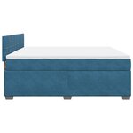 vidaXL Sommier à lattes de lit et matelas bleu 180x200 cm velours