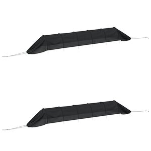 vidaXL Tunnels en filet 2 Pièces noir acier et polyéthylène
