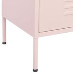 vidaXL Armoire de rangement Rose 80x35x101 5 cm Acier
