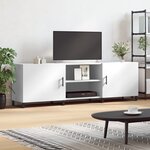 vidaXL Meuble TV blanc 150x30x50 cm bois d'ingénierie