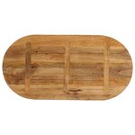 vidaXL Dessus de table 110x40x3 8 cm ovale bois massif de manguier