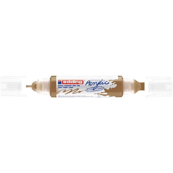 Marqueur acryl 3d dble pointe 5400 Or précieux 2-3 mm  5-10 mm EDDING