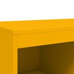 vidaXL Buffet haut jaune moutarde 68 5x39x111 5cm acier laminé à froid