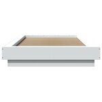 vidaXL Cadre de lit blanc 90x190 cm bois d'ingénierie